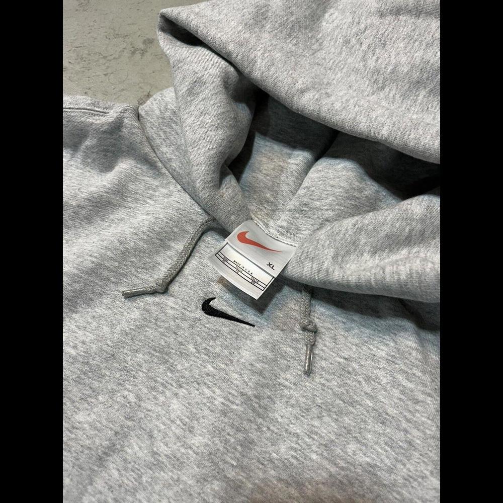 Nike Made In USA Men's Centre Swoosh Hoodie Size Xl Grey Color